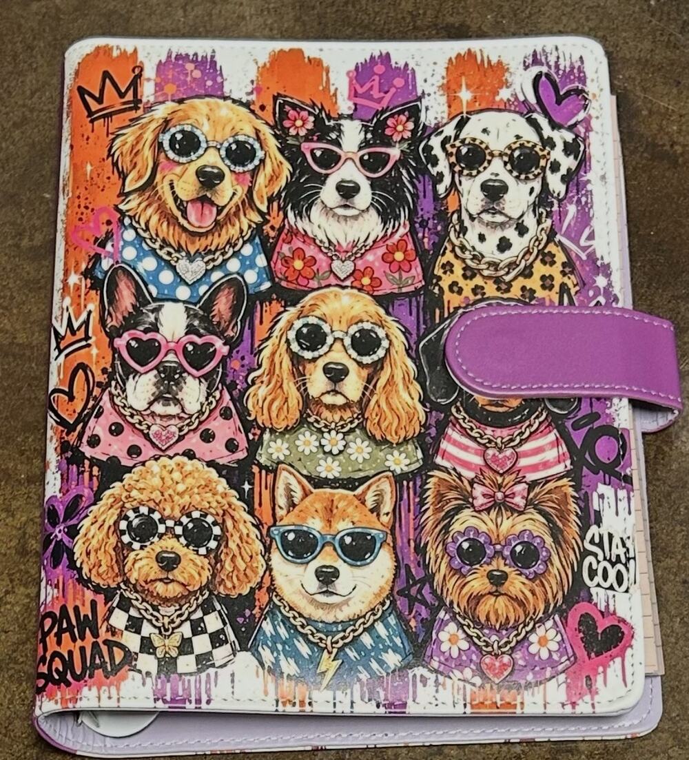 Dog Lover size A5 Binder w/ stationery paper
